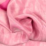 Crêpe irisé polyester rose