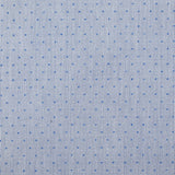 Coton chemise jacquard Loris fond rayé blanc et bleu