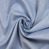 Coton chemise jacquard Loris fond rayé blanc et bleu