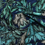 Cotton palm tree print with navy background