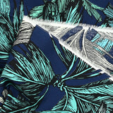 Cotton palm tree print with navy background