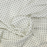 Viscose imprimée Lou à pois 2mm fond blanc