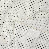 Viscose imprimée Lou à pois 2mm fond blanc