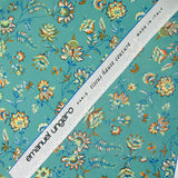 Claudia crepe de chine, sea green background