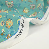 Claudia crepe de chine, sea green background