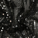 Sequins noirs sur tulle