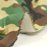 Satén de algodón elastano camuflaje beige y verde