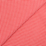 Mousseline de polyester à petits carreaux rouge et blanc