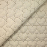 Coton matelassé envers double gaze cœur grège