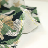 Flanelle coton élasthanne camouflage vert
