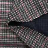 Prince of Wales dyed woven cotton Swansea navy reverse