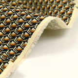 Elastane cotton satin semi-circle black background