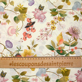 Coton liberty ® Doreen June fond écru au mètre