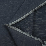 Coton doupionné effet seersucker chiné marine et gris