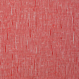 Coton doupionné effet seersucker rayé 1 mm blanc et rouge