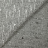 Coton doupionné effet seersucker chiné blanc et gris