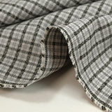 Coton tissé-teint carreaux Madison envers gris foncé