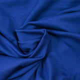 Maille polycoton sergée bleu