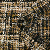 Tweed polyester lurex beige et noir