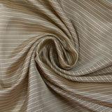 Doublure polyester triple rayure marron fond beige