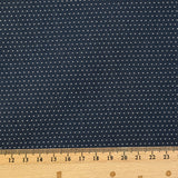 Jacquard de coton et soie tête d'épingle bleu brut