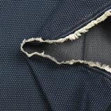 Jacquard de coton et soie tête d'épingle bleu brut