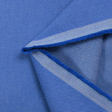 Sergé de coton gris et bleu azur