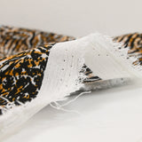 Crécon Viscose Lurex Print Wild Black and Camel