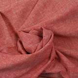 Chambray de coton et lin rouge