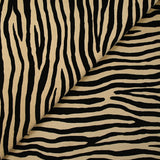 Velours de coton ras zèbre fond sable