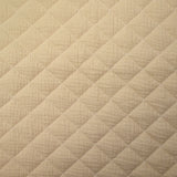 Double gaze matelassée double face beige et blanc cassé au mètre