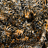 Crécon Viscose Lurex Print Wild Black and Camel