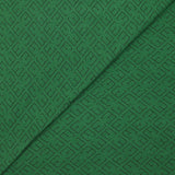 Jersey de coton imprimé monogramme fond vert forêt