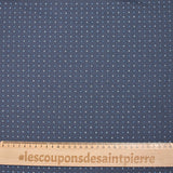 Jersey de coton imprimé écrous fond bleu denim