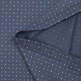 Jersey de coton imprimé écrous fond bleu denim