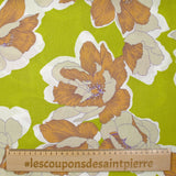 Viscose Crepe Peony Peony Background Anise verde