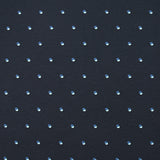 Cotton jersey printed with polka dots on a midnight blue background