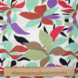 Crépon de viscose imprimé palette florale fond blanc