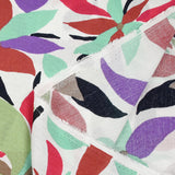 Crépon de viscose imprimé palette florale fond blanc