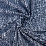 Jersey de coton imprimé harmonie noir fond bleu layette