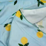 Nicky velvet jersey printed lemon on a background sky