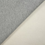 Molleton de coton gris clair chiné envers écru