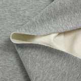 Molleton de coton gris clair chiné envers écru