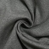Molleton de coton gris moyen chiné envers écru