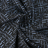 Athena jersey de algodón estampado fondo azul gris