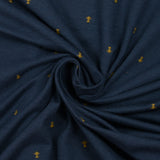 Jersey de coton imprimé coupe du monde fond marine