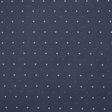 Jersey de coton imprimé anneaux et pois fond bleu foncé