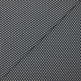 Cotton jersey printed with dotted diamonds, navy background