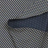 Cotton jersey printed with dotted diamonds, navy background