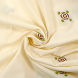 Coton tissé-teint jacquard Mirza vert et lie de vin fond écru